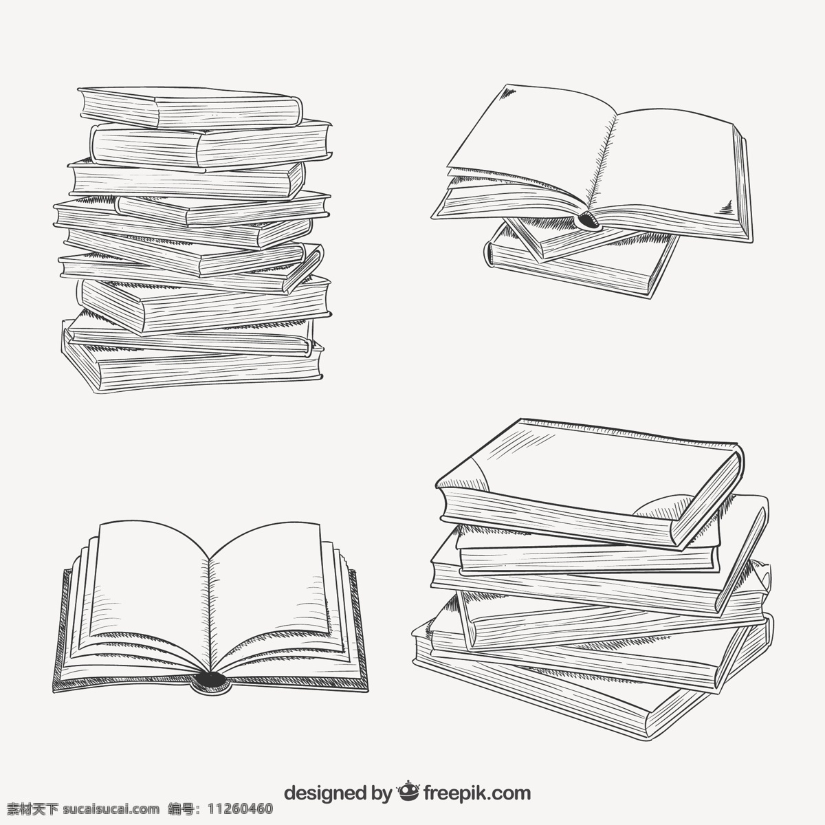 手绘 风格 书籍 学校 教育 书 画 翻开的书 大学 打开 阅读 读 文学 栈 粗略 叠 白色