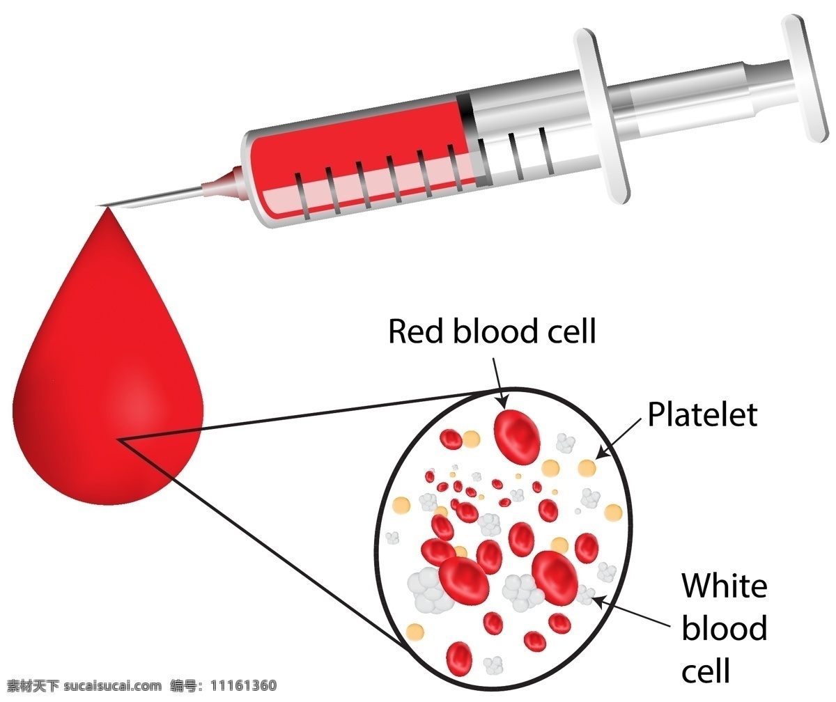 医疗 图标 背景 注射器 血 信息图表 医院 生活百科 矢量素材 白色