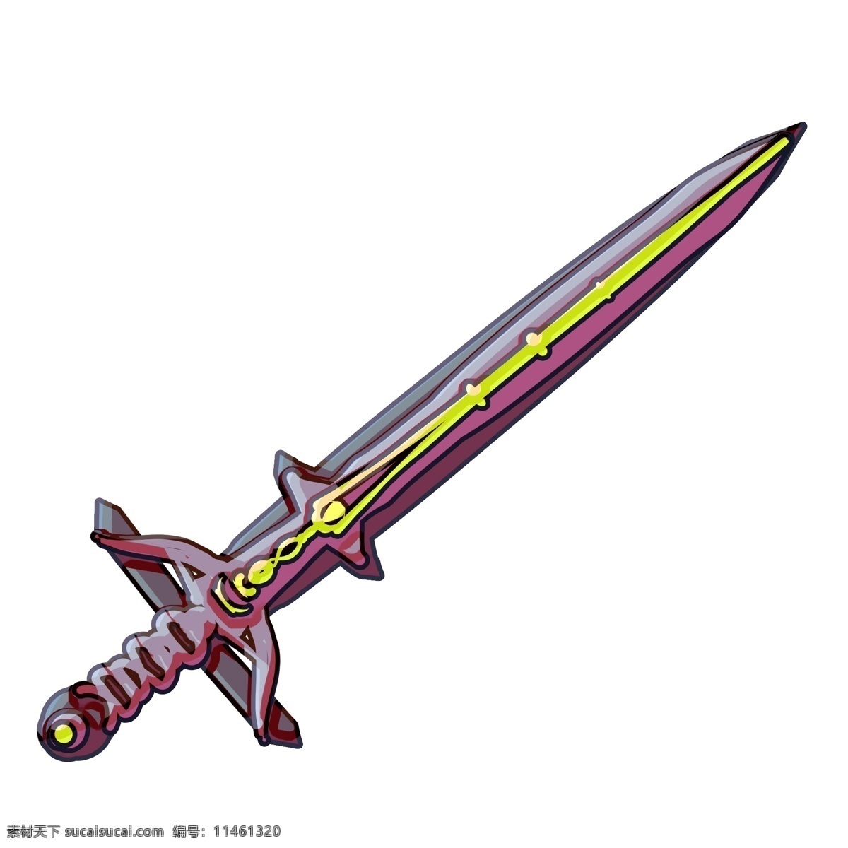 立体 宝剑 装饰 插画 立体宝剑 粉色的宝剑 漂亮的宝剑 创意宝剑 卡通宝剑 宝剑装饰 宝剑插画