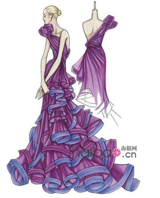 紫色 长裙 设计图 服装设计 时尚女装 职业女装 职业装 女装设计 效果图 短裙 衬衫 服装 服装效果图 连衣裙 婚纱 礼服