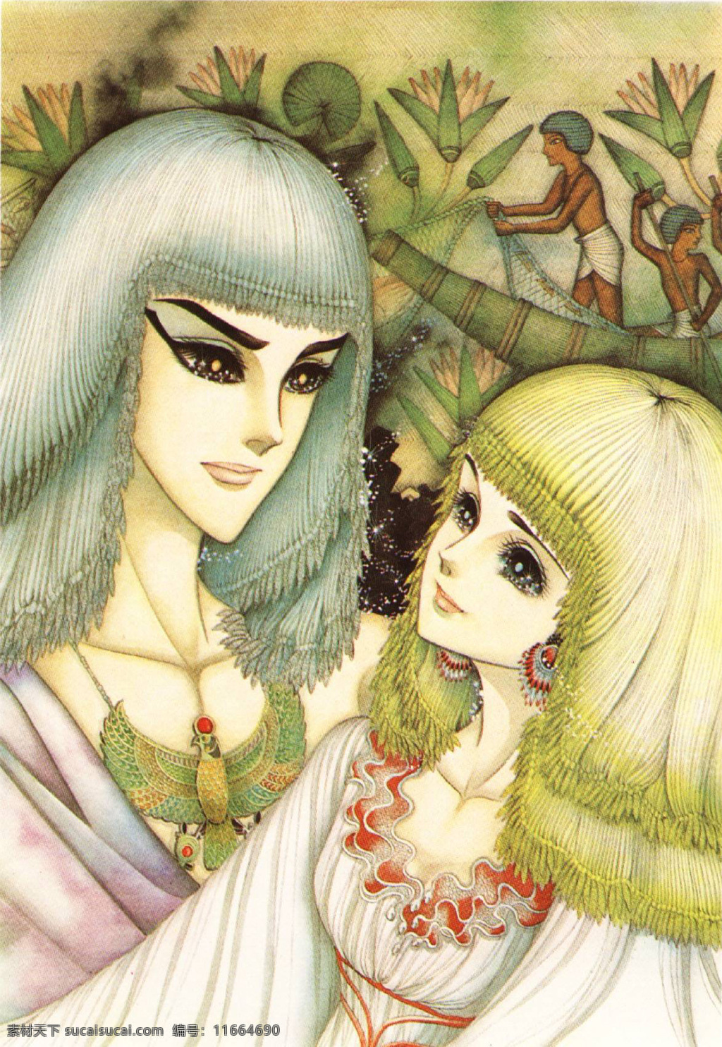 王家 纹章 尼罗河 女儿 凯罗尔 动漫人物 卡通人物 卡通画 设计素材 漫画人物 漫画世界 书画美术 黄色