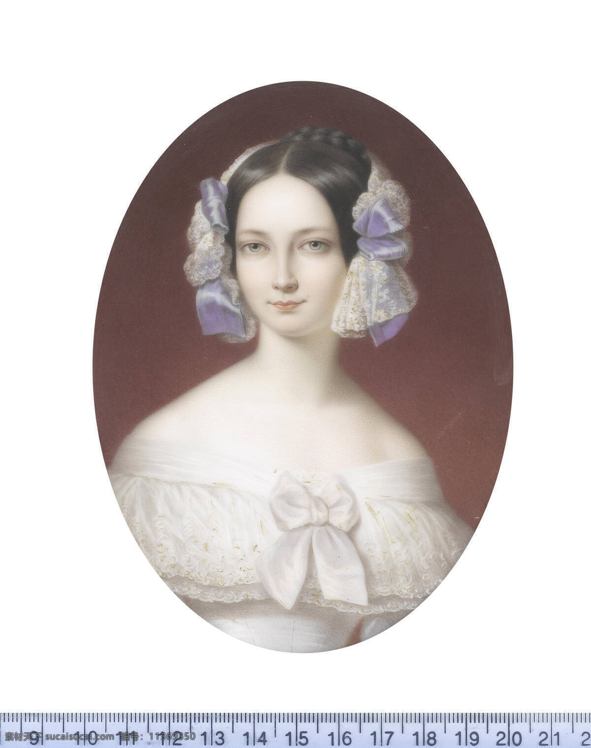 拿骚公爵夫人 梅克伦堡 什未林 公主 海伦路易丝 半身肖像 德意志邦国 世纪 水彩画 绘画书法 文化艺术