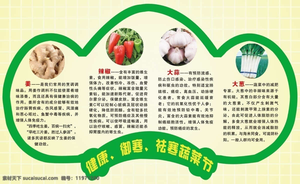 大蒜 广告设计模板 健康保健 辣椒 食疗 医院宣传 源文件 蔬菜药用价值 食用姜 大葱的好处