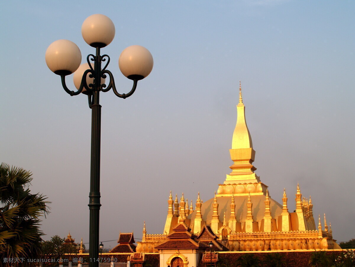 老挝 塔 銮 高清 塔銮 万象 瓦塔銮寺 佛教圣地