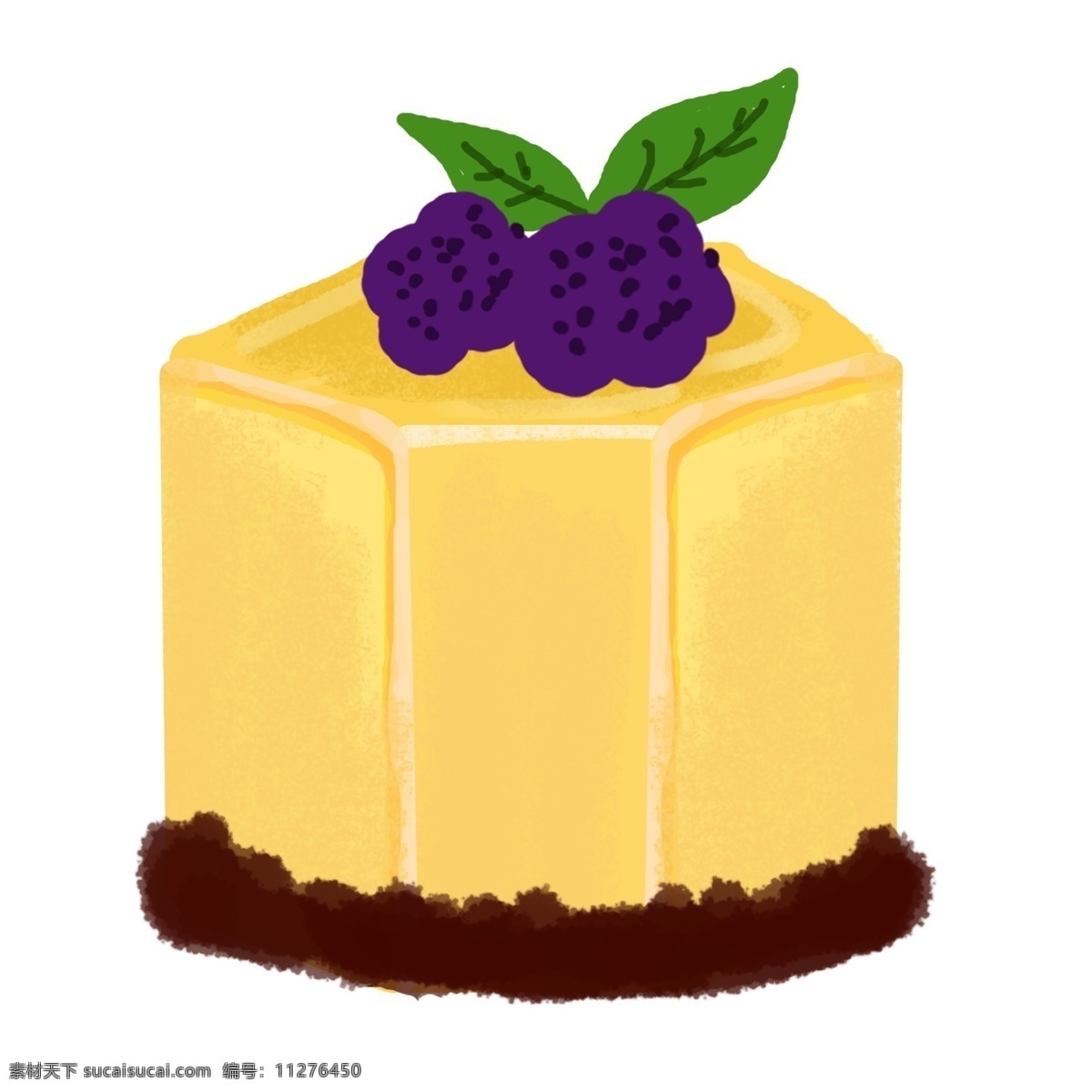 柠檬 果酱 蛋糕 小 甜品 手绘 插画 水果甜品 水果小蛋糕 咖啡甜品 手绘甜点 蓝莓小蛋糕 切块小蛋糕 手工甜品