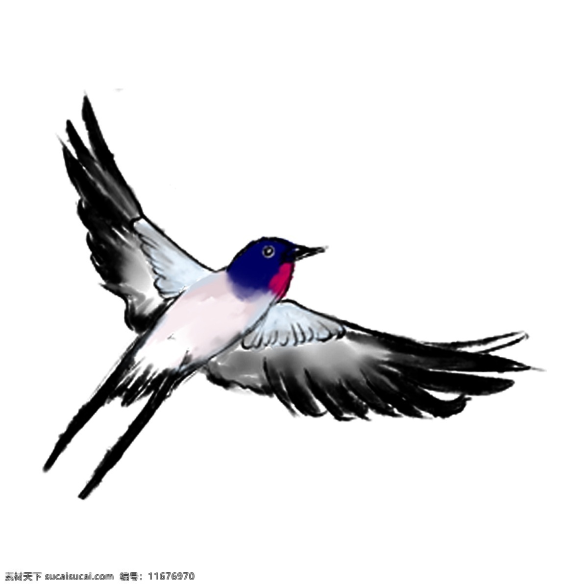 手绘 小鸟 飞翔 卡通 透明 卡通元素 小鸟飞翔 透明素材 动物 装饰图案