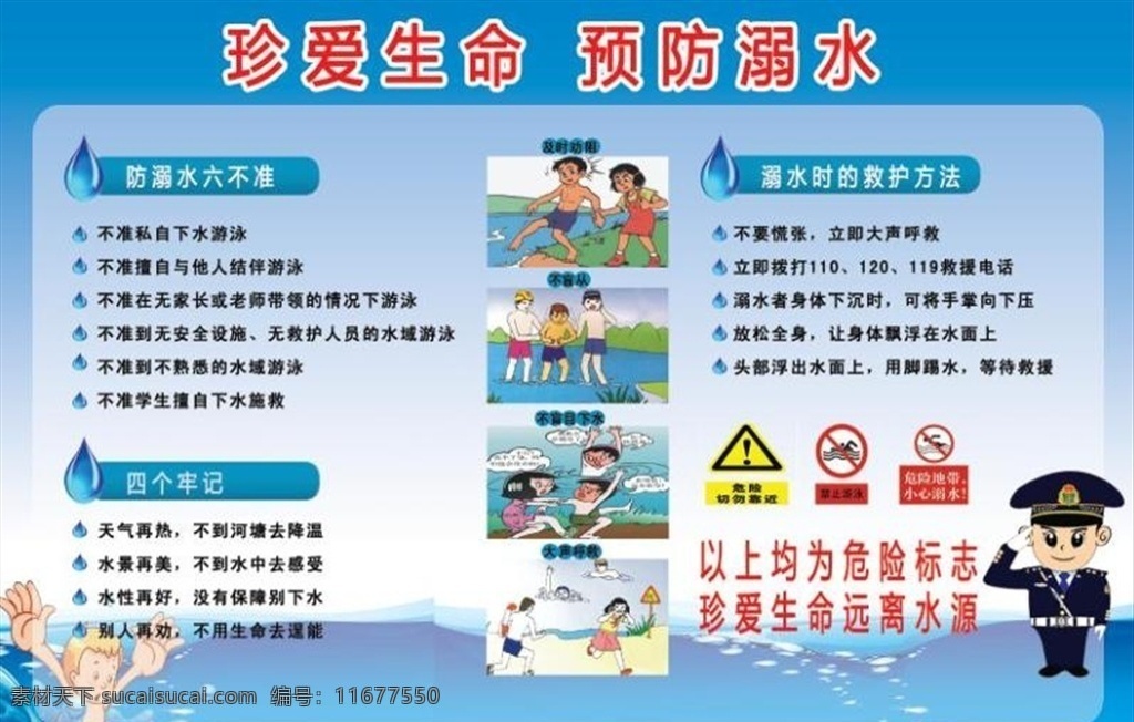 防溺水宣传栏 溺水 宣传栏 警察 预防溺水 中小学生溺水