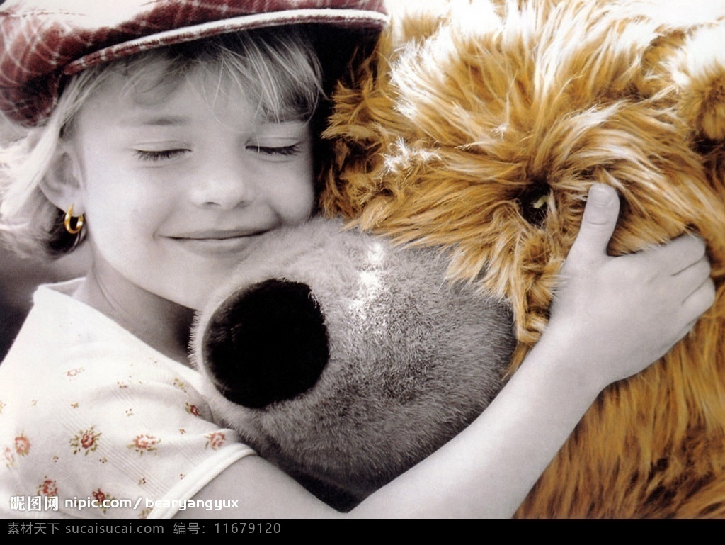 孩子和熊 宝贝 抱抱熊 外国 小孩 人物图库 儿童幼儿 摄影图库