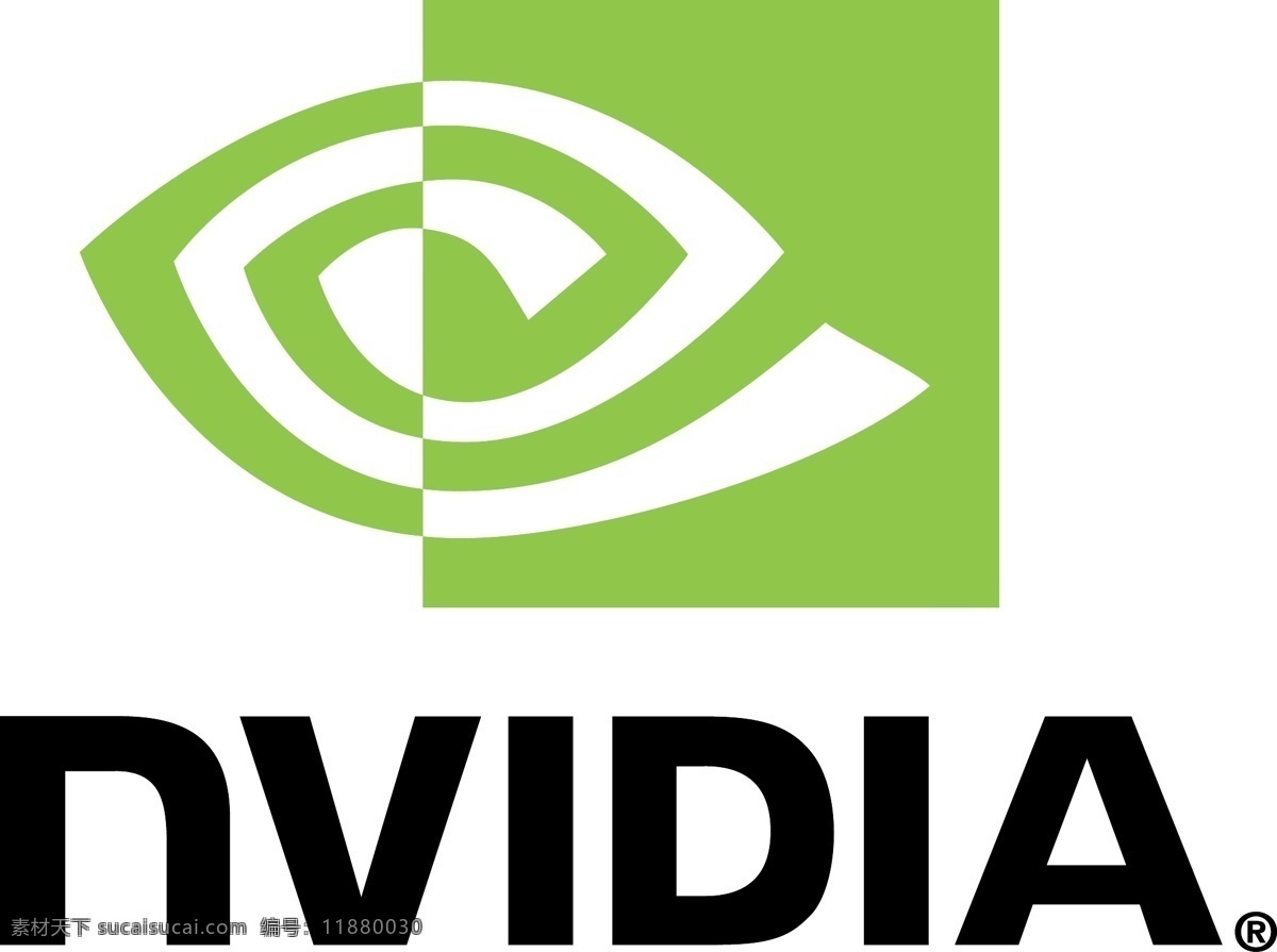 nvidia 公司 免费 标志 白色