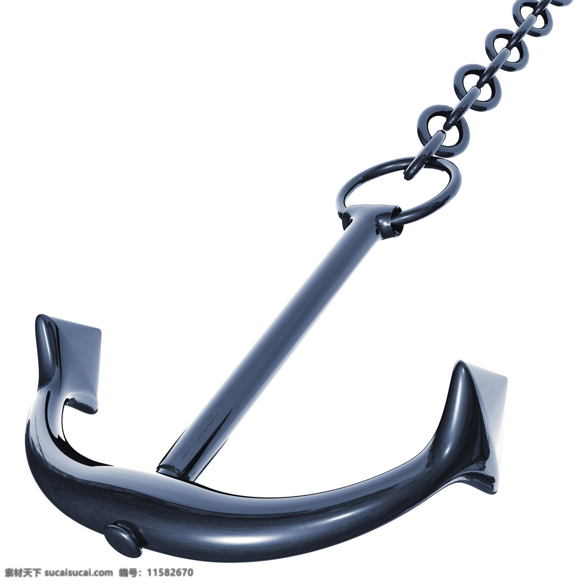 船锚 3d船锚 铁链 不锈钢材质 3d设计