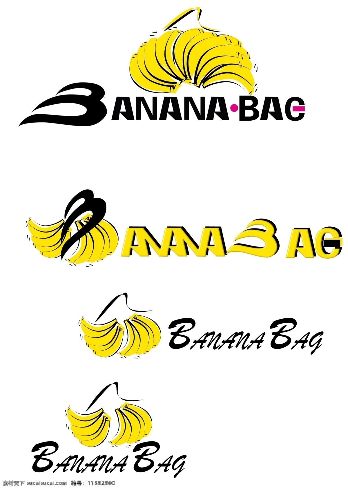 logo 标识 标志 香蕉 包包 海报类