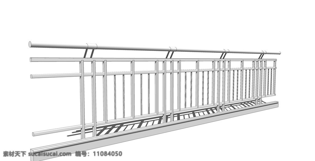不锈钢栅栏 金属 不锈钢 钛合金 铁制 栏杆 围栏 栅栏 室内模型 3d设计 skp