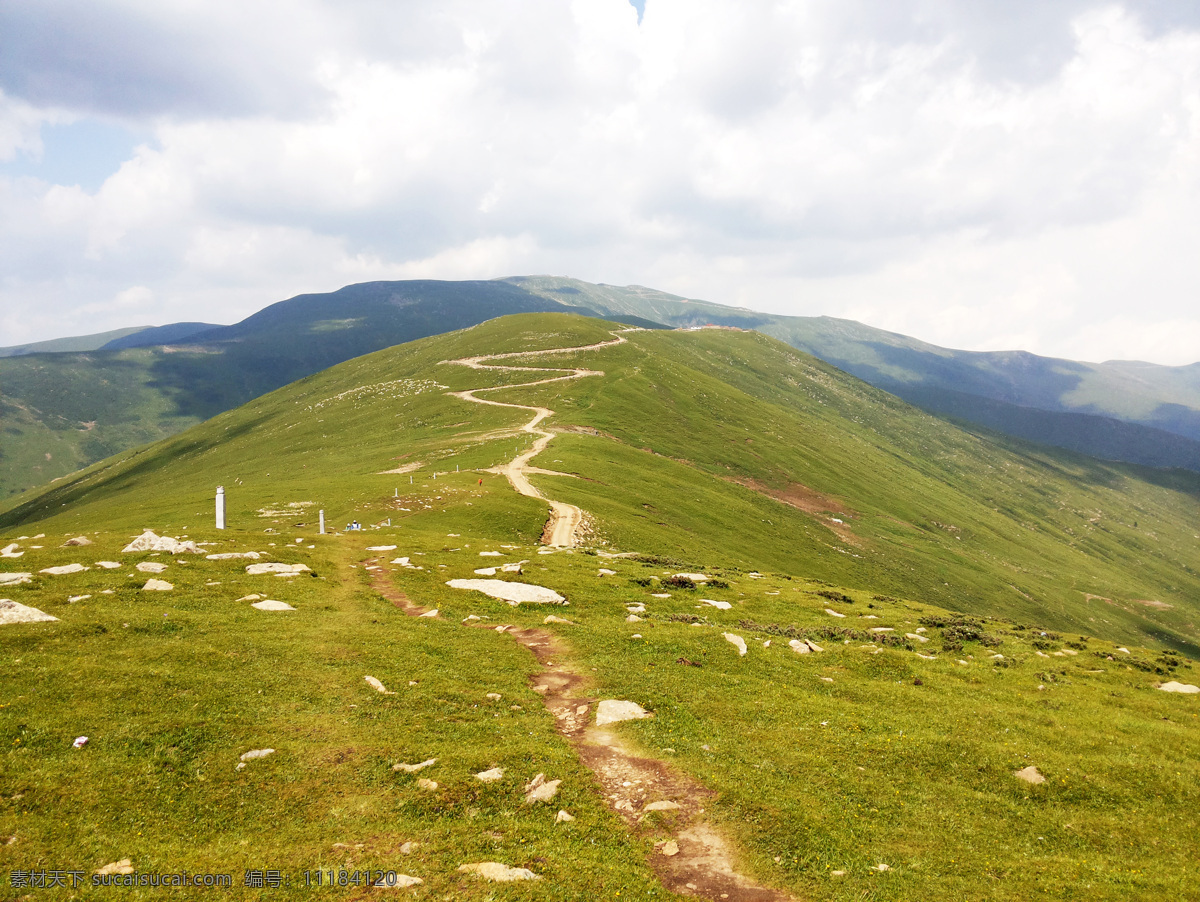 五台山 山脉 高山草甸 小路 旅行 旅游摄影 自然风景 白色