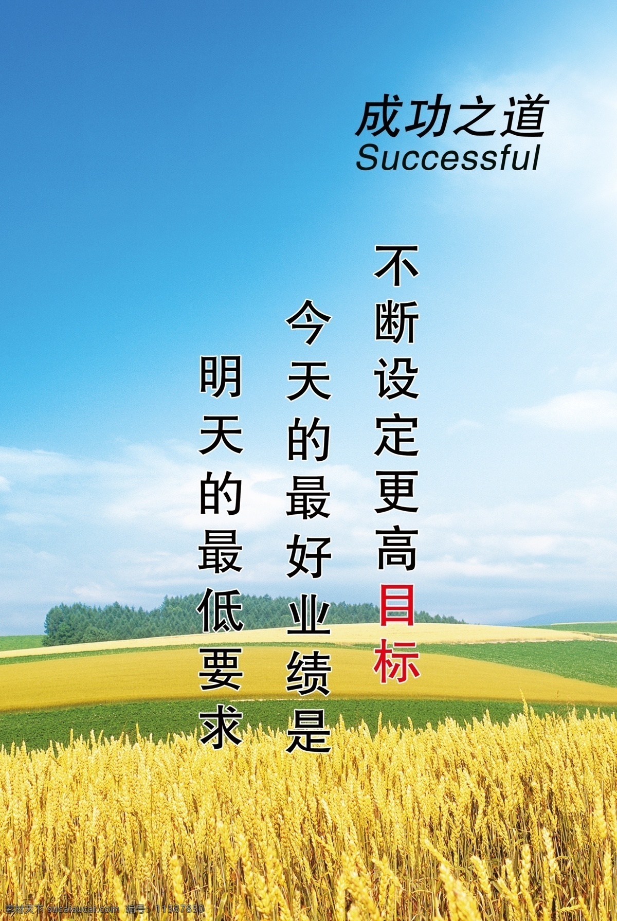 公司 文化 展板 稻田 丰收 公司文化展板 广告设计模板 今天 目标 企业 成功之道 展板模板 源文件 其他展板设计