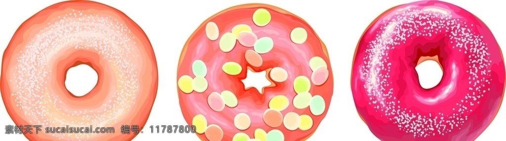 彩色 甜甜圈 美味 零食 甜食 爱心 巧克力 生活用品 生活百科 餐饮美食