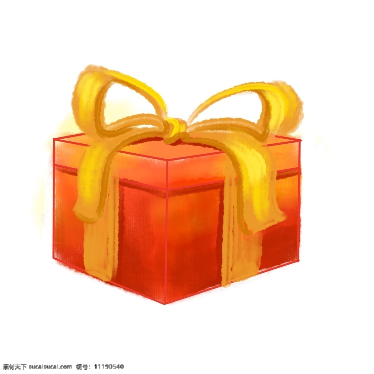 年货 蝴蝶结 礼盒 插画 年货礼盒 蝴蝶结装饰 礼盒装饰 礼盒插画 正方形礼盒 黄色的蝴蝶结 红色的礼盒