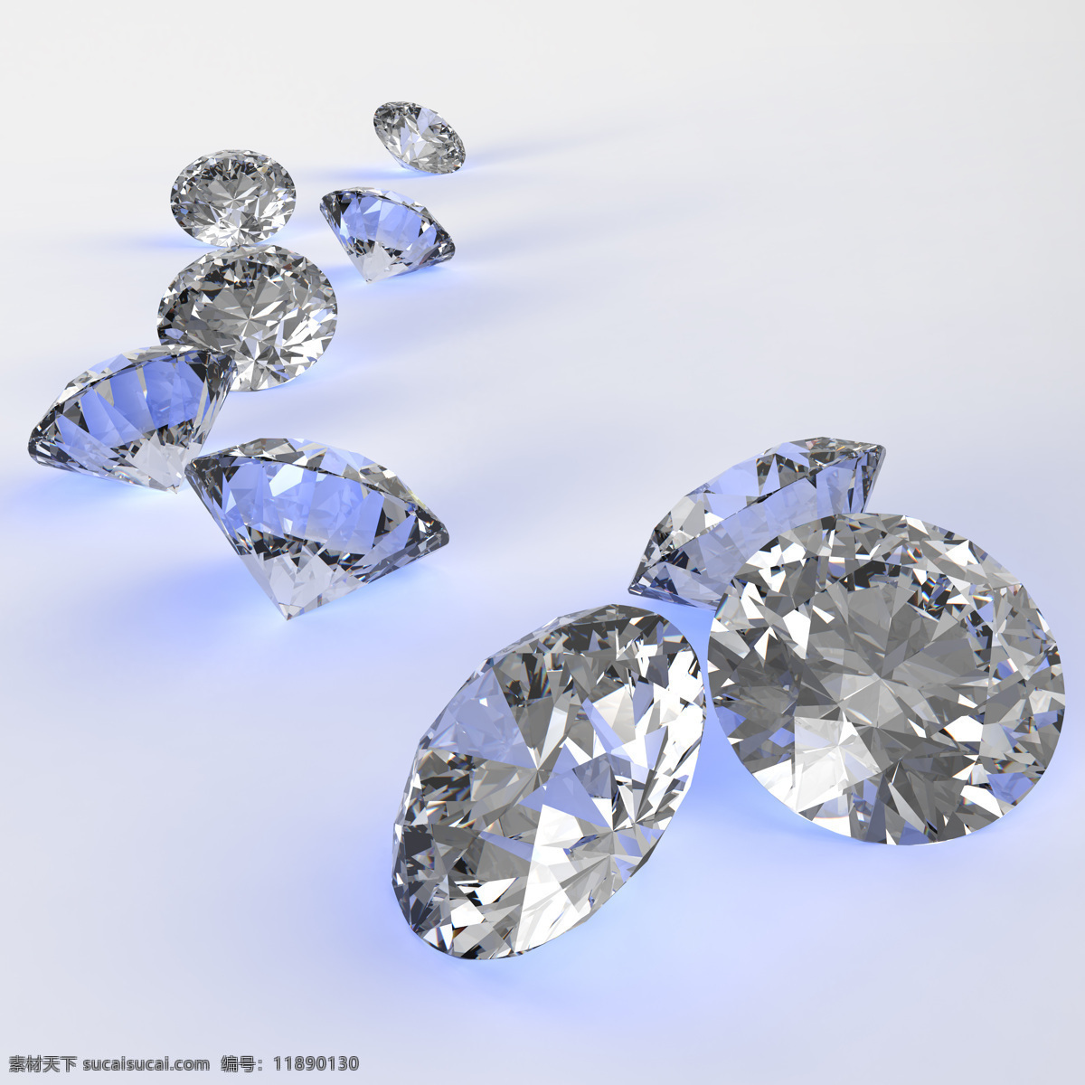 彩色 锥形 钻石 水晶 钻石摄影 钻石素材 珠宝 珠宝服饰 生活百科