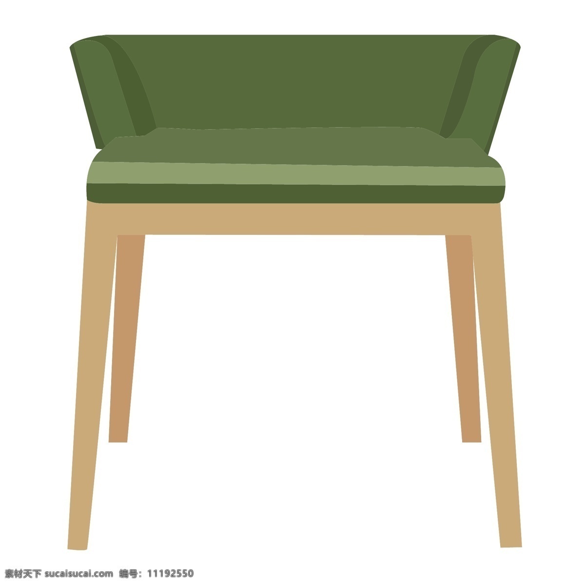 绿色 椅子 装饰 插画 绿色的椅子 木头椅子 漂亮的椅子 椅子装饰 椅子插画 立体椅子 精美椅子