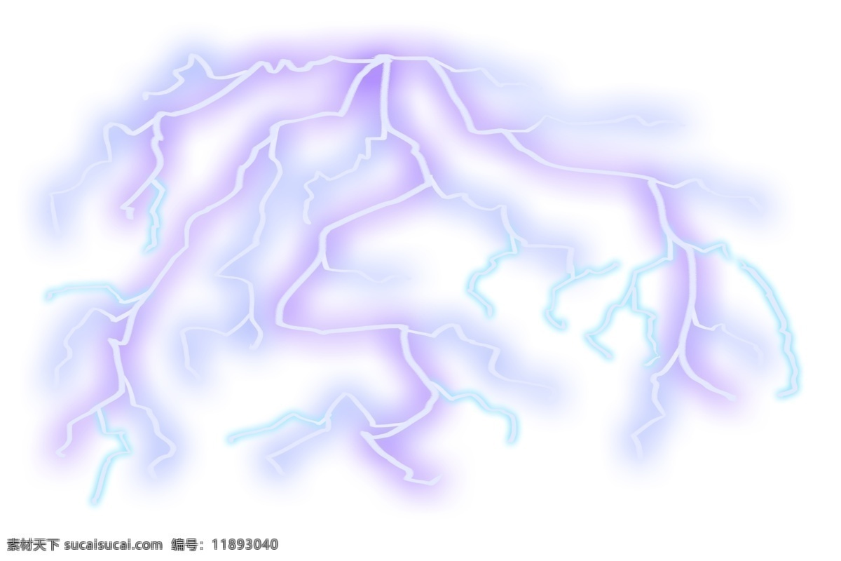 紫色雷电闪电 闪电 光效 天气