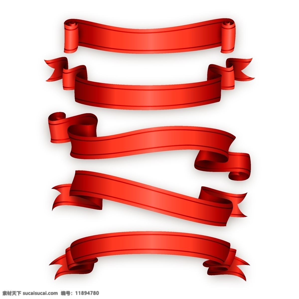 飘带 标题 标题素材 领结 丝绸 丝带 红色标签 圆形 标签 对称 喜庆 底纹边框 其他素材
