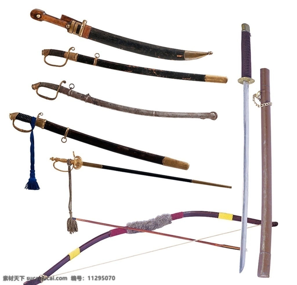 兵器素材 冷兵器 古代兵器 军刀 刀 日本刀 骑士剑 分层