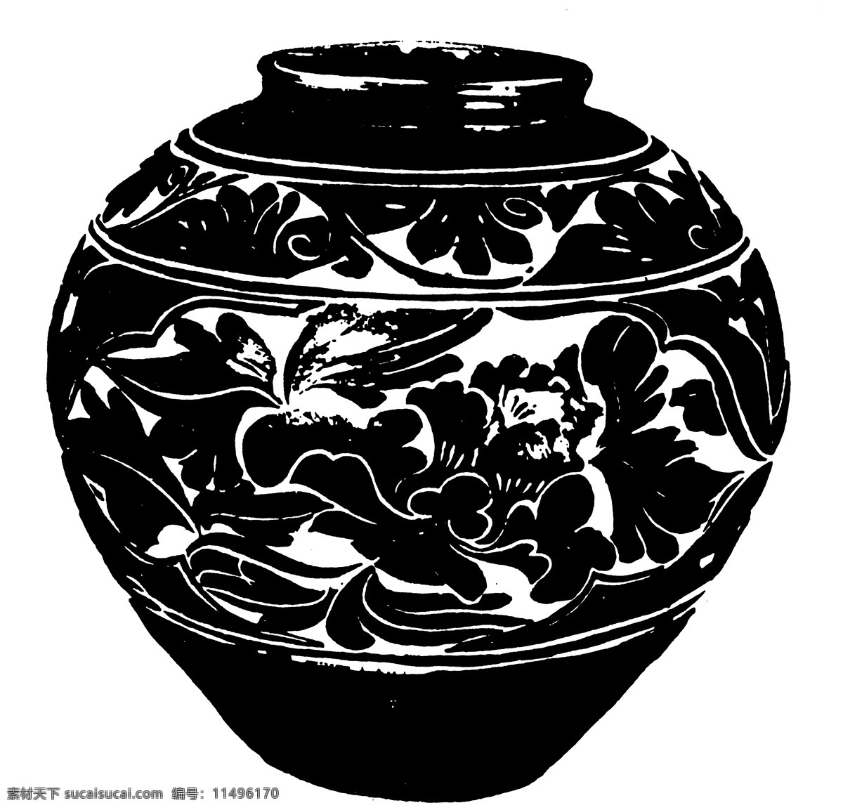 器物图案 两宋时代图案 中国 传统 图案 设计素材 装饰图案 书画美术 黑色