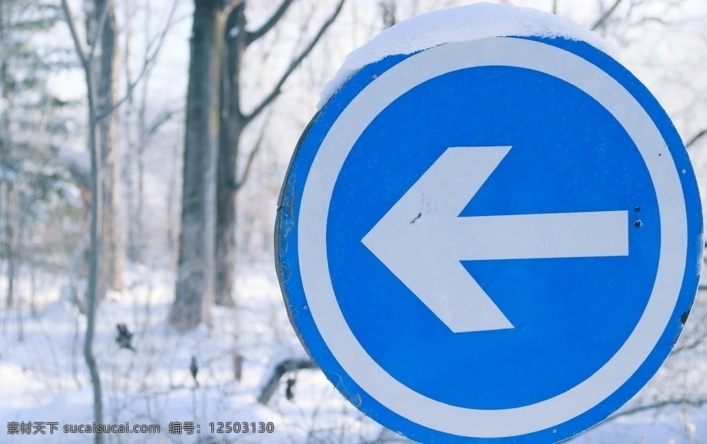 魔界路标图片 指路牌 雪 白色 箭头 蓝色 旅游摄影 国内旅游