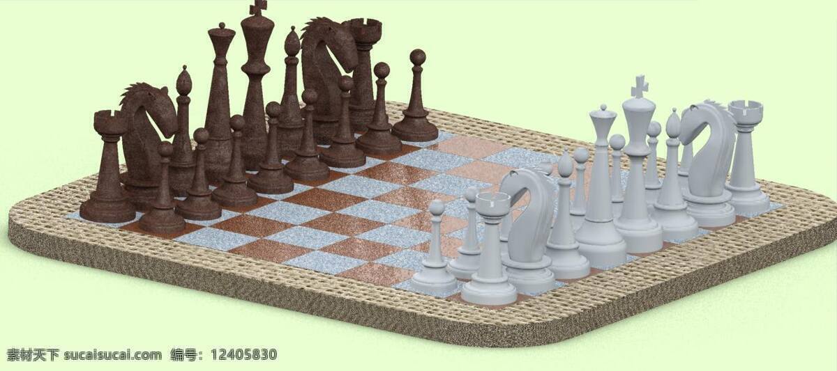 棋盘 硬币 车 典当 国王 骑士 人才 象棋 游戏 主教 王后 3d模型素材 其他3d模型