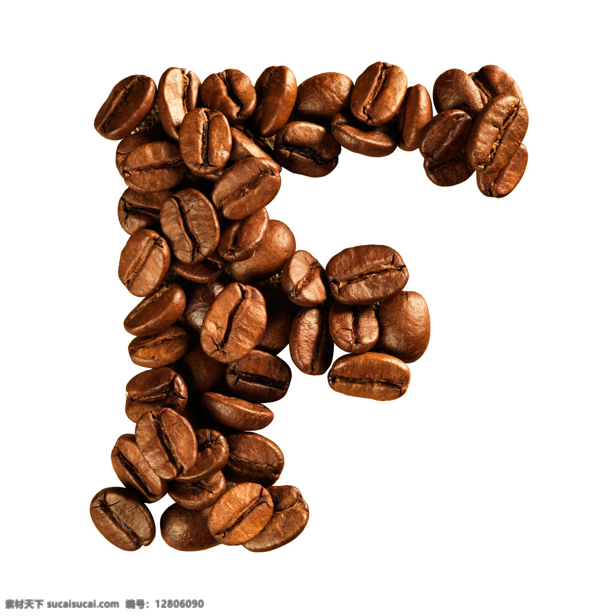 咖啡豆 组成 字母 f 咖啡 文字 艺术字体 食材原料 书画文字 文化艺术 白色