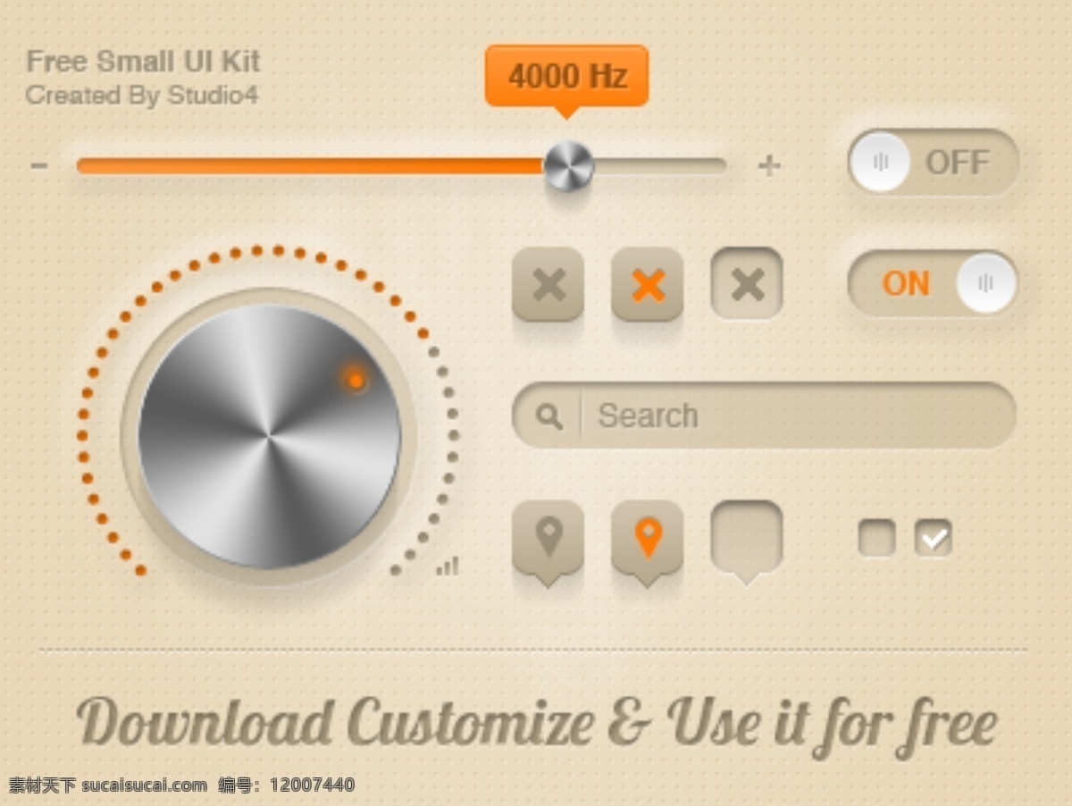 ui 元素 盒 小甜的web 橙 创意 高分辨率 接口 开关 控制 免费 设置 时尚的 现代的 独特的 原始的 质量 新鲜的 hd 用户界面 ui元素 详细的 工具箱 金属控制旋钮 旋钮 搜索领域 滑块 工具提示 复选框 开关开关 用户界面元素 矢量图