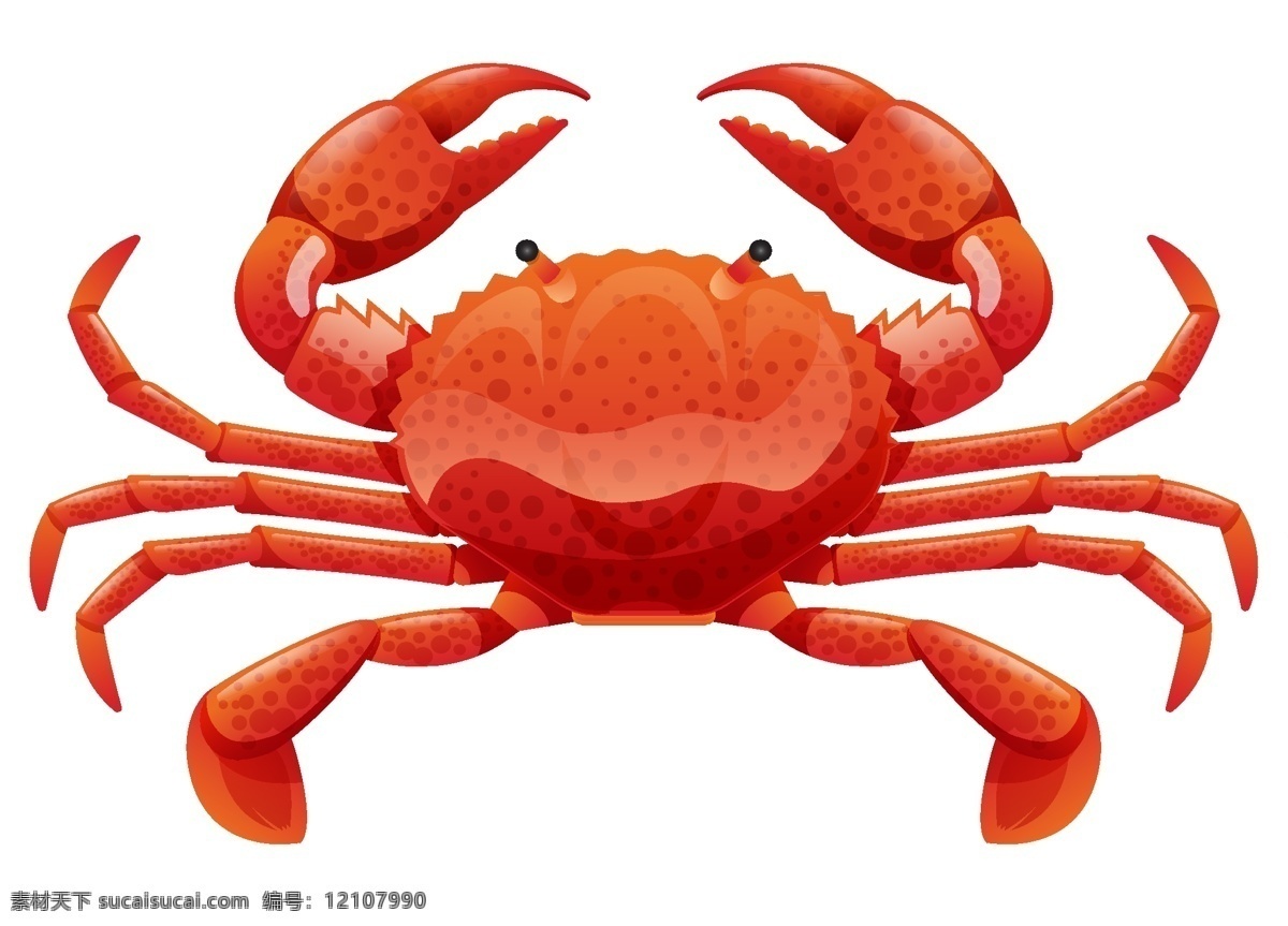 海蟹 螃蟹 矢量 海蟹螃蟹 矢量素材 矢量图 海鲜 美食