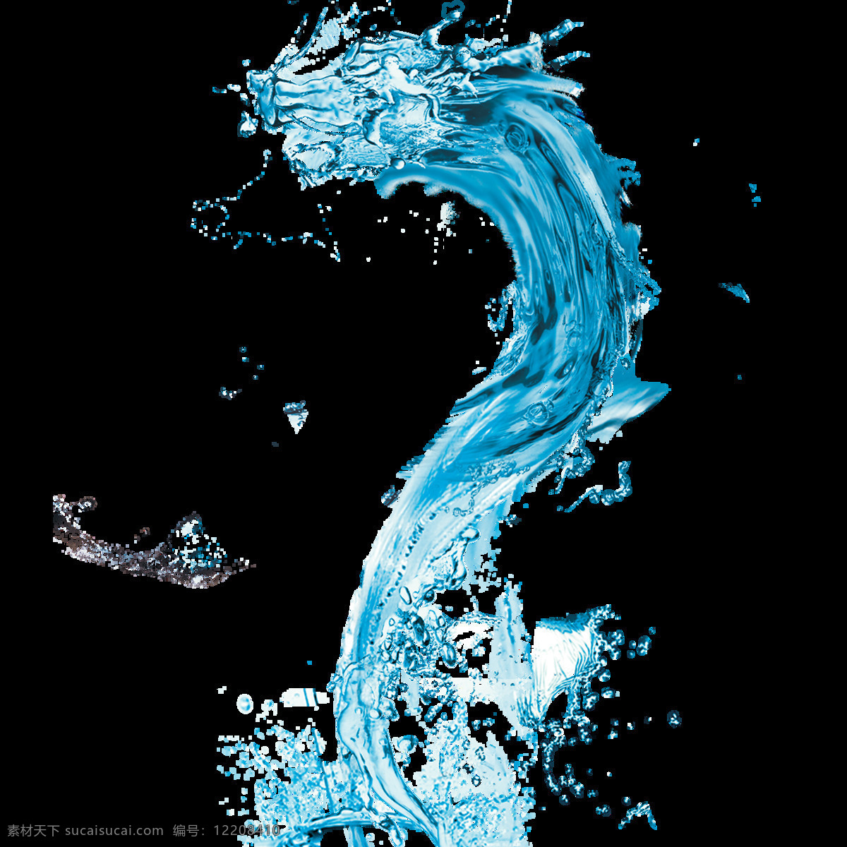 水龙 龙 龙形 蟠龙 水 创意 液体 透明 清凉 水滴 液态 流水 流动 柔 元素 流体 流质 点滴 滴水 蓝色 金木 风火 水土