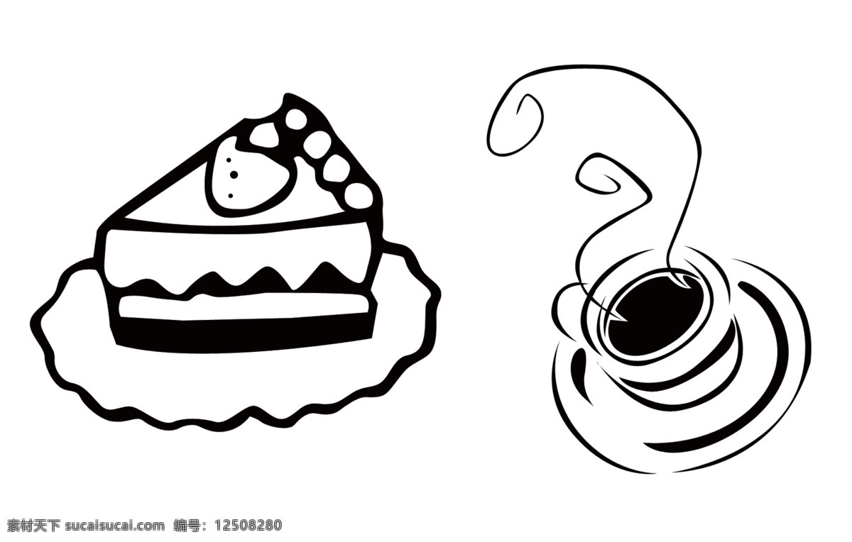 蛋糕 　 茶 矢量 卡通 卡通蛋糕 矢量蛋糕 卡通茶 psd源文件