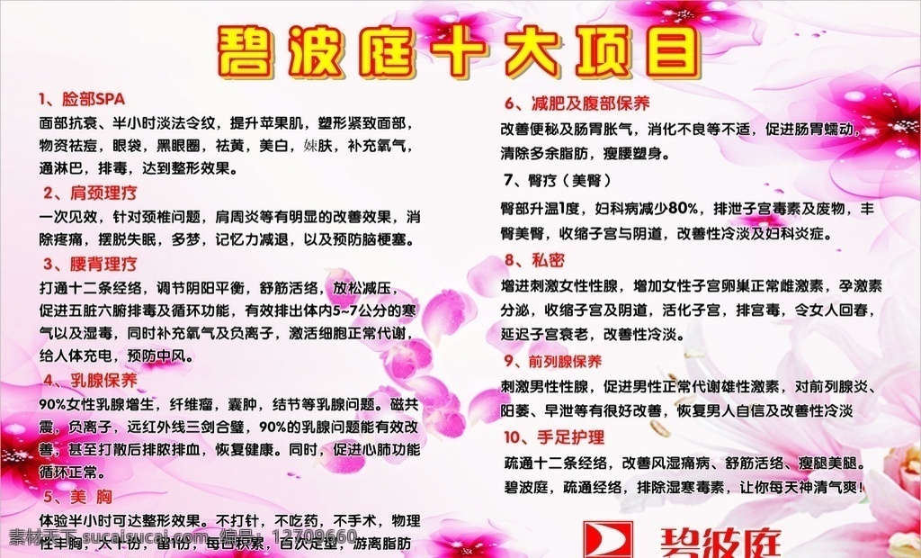 碧波 庭 十大 项目 碧波庭 美容养生海报 身心灵养生 养生海报 养生馆易拉宝 spa 养生会所 养生馆 美容养生馆 美容背景