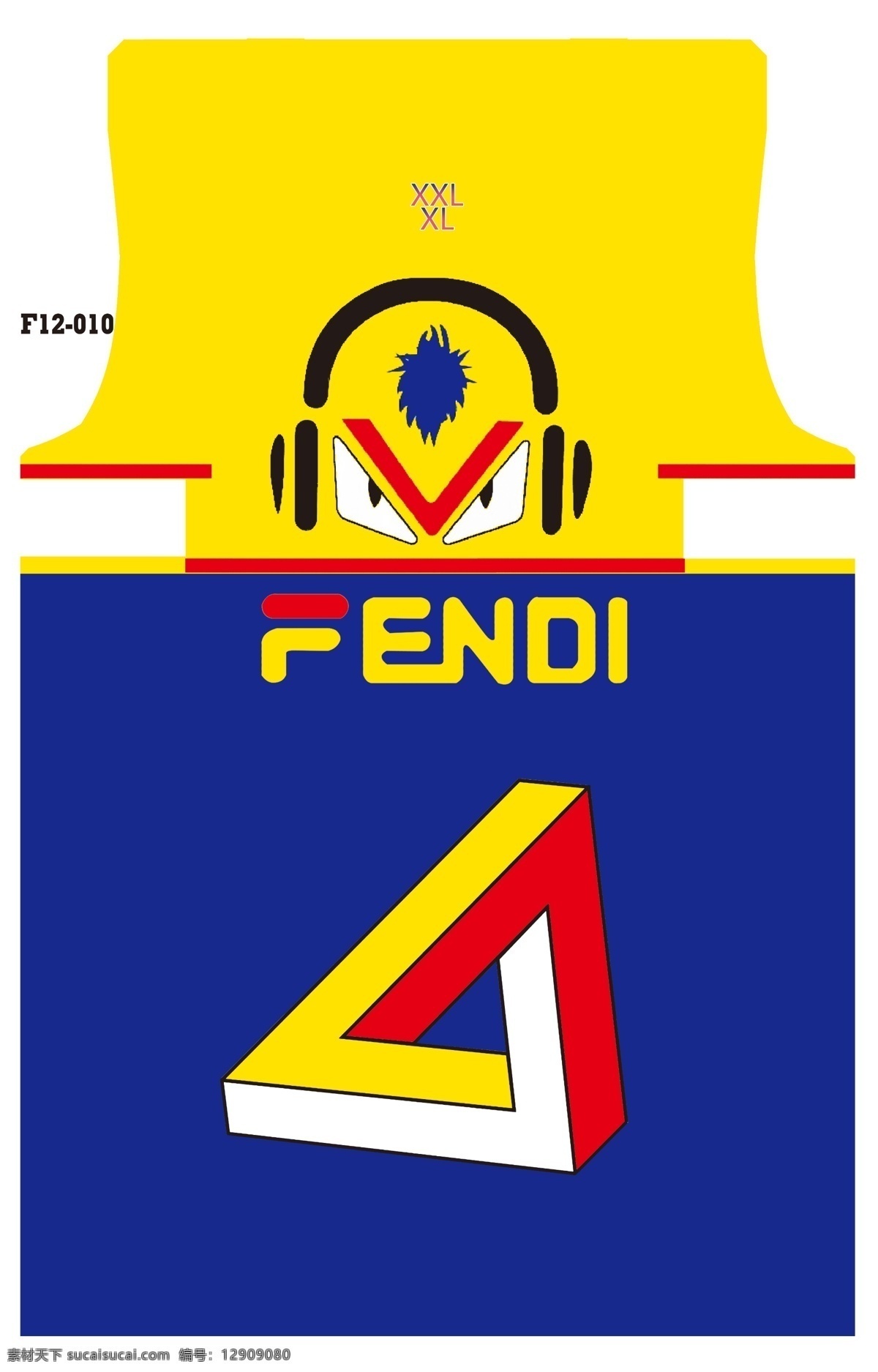服装设计 fendi t恤 服装 名牌 简洁 色块 背心 底纹边框 条纹线条
