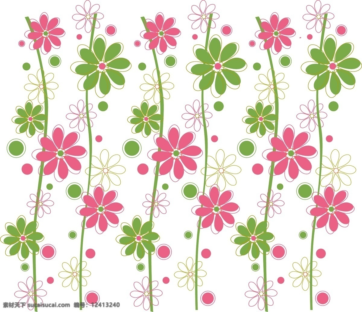 小碎花背景 小碎花 背景底纹 小花 花朵 矢量花 矢量背景图案 底纹边框