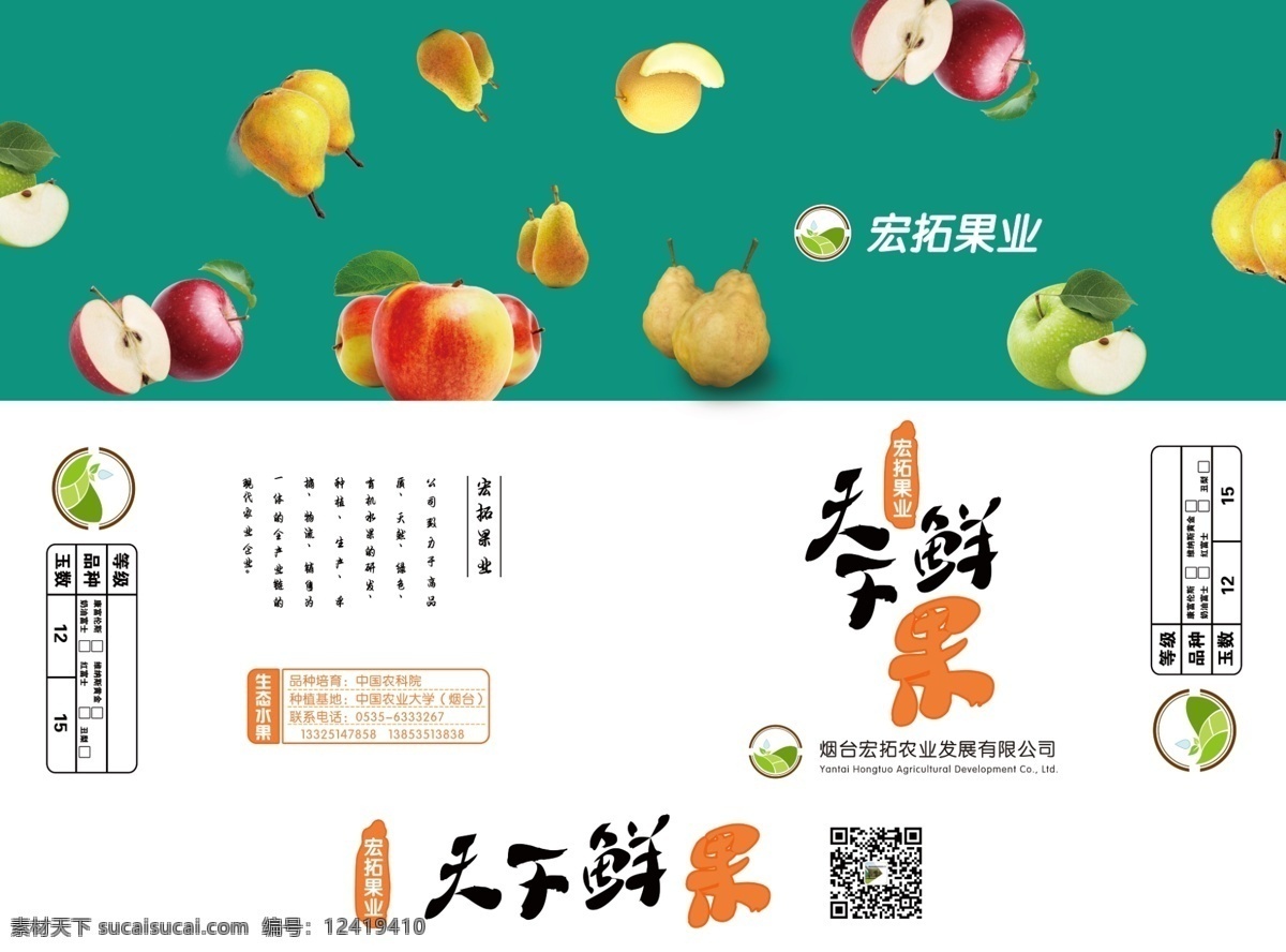 水果 包装 展开 图 包装设计 苹果 梨 农业