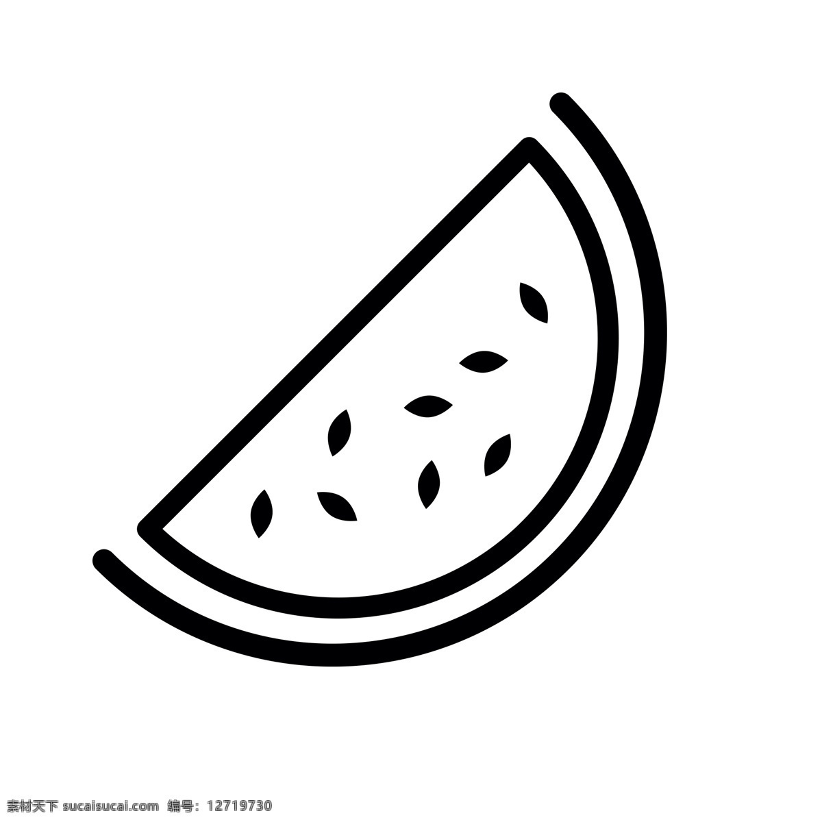 卡通 西瓜 水果插图 美味水果 水果图标 扁平化ui ui图标 手机图标 游戏ui 界面ui 网页ui h5图标