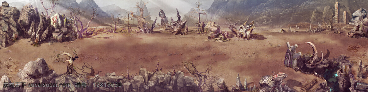 荒野 遗迹 游戏地图 场景 地图 游戏 荒原 原创设计 其他原创设计