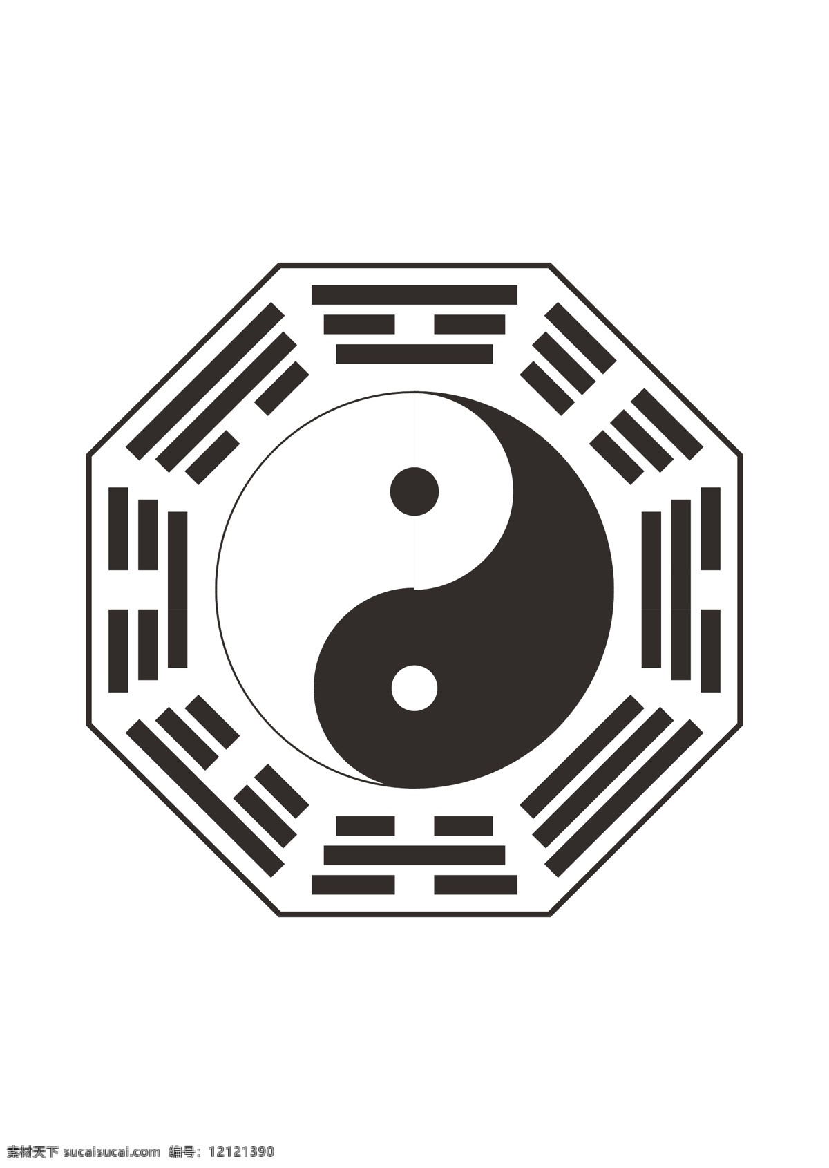 后天 太极 八卦图 八角 八卦 后天太极图 太极八卦 标志图标 其他图标