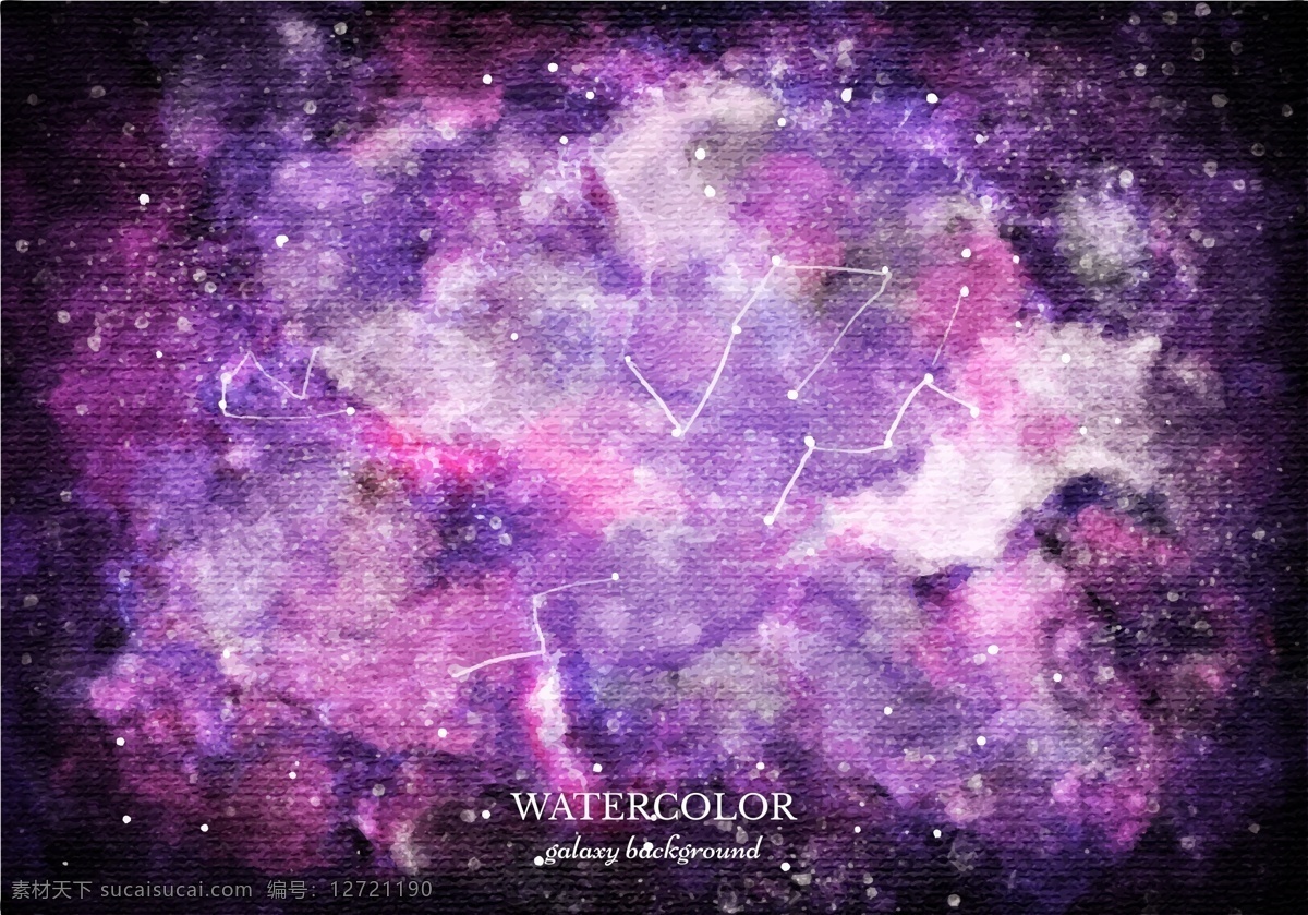 紫色 唯美 星空 星云 背景 背景素材 矢量素材 梦幻 星星 星座 星云背景 星空背景