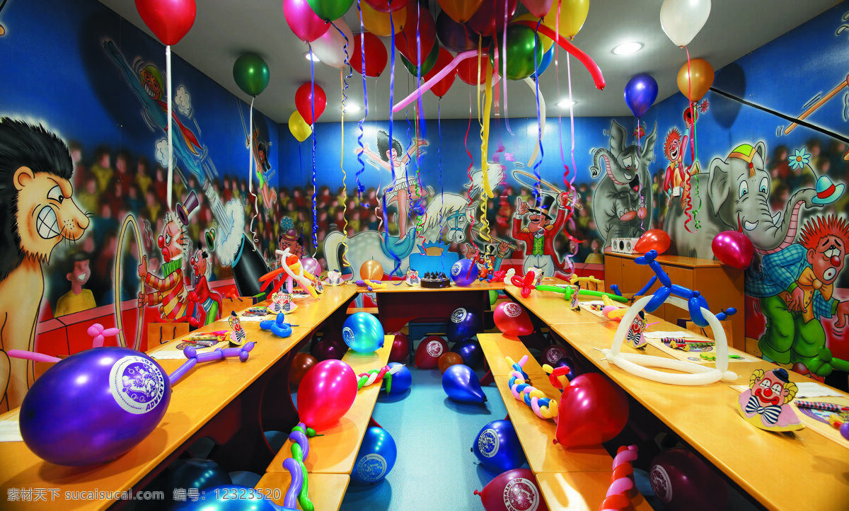 彩绘 活动室 建筑园林 气球 室内摄影 玩具 小学 幼儿园 宴会 生日宴会 psd源文件