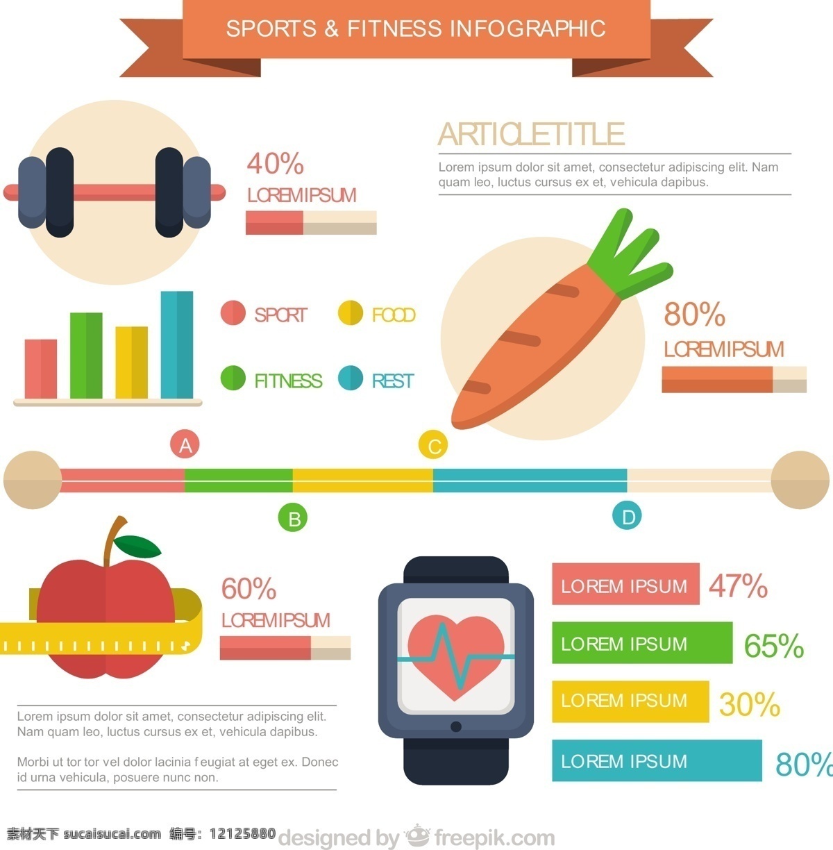 体育 健身 infography 图表 食物 运动 模板 健康 时间表 苹果 图形 球 图 信息 胶带 过程 数据 白色