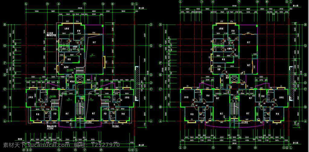 cad 公寓 户型 花园 环境设计 建筑设计 楼层 平面图 施工图 室内设计 栋 住宅楼 平面 dwg 图纸 装修 装饰 宿舍楼 小区 样板房 标准层 标准间 南海市 怡 翠 紫荆 苑 图 源文件 cad素材 室内图纸