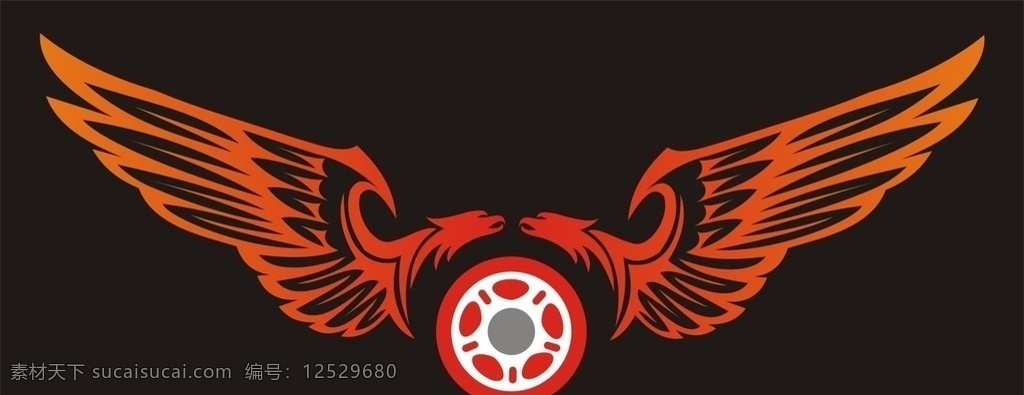 轮滑 协会 logo 风火轮 鹰 飞舞 标志图标 其他图标