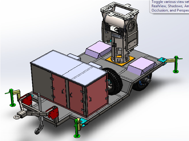 牵引 拖车 单 轴 天线 安装 车轴 3d模型素材 其他3d模型