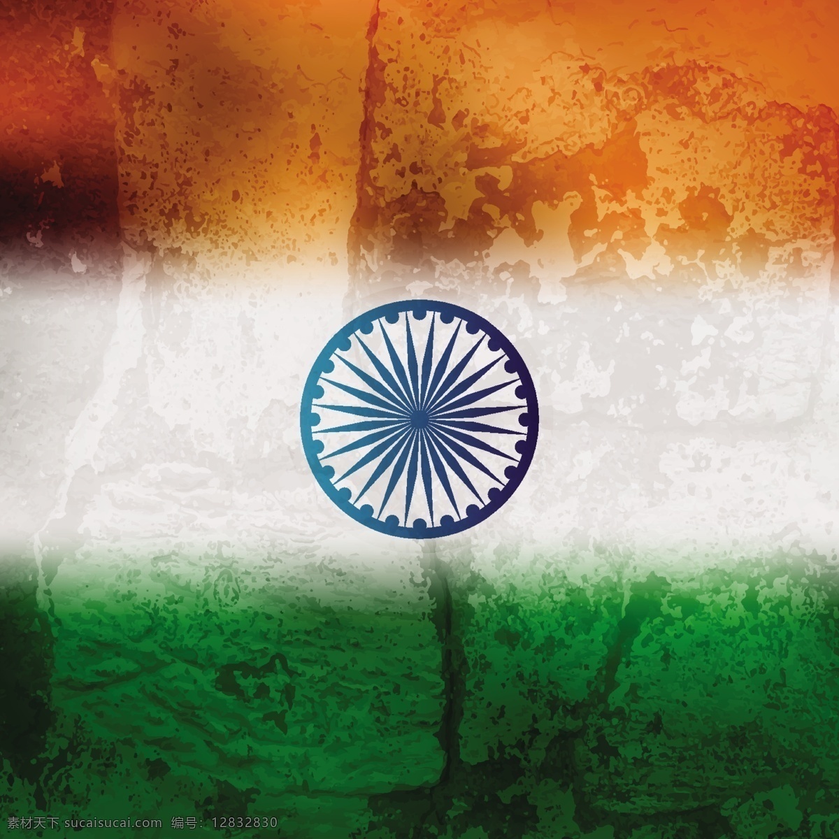 印度 国旗 油渍 纹理 背景 抽象 节日 假日 车轮 的下