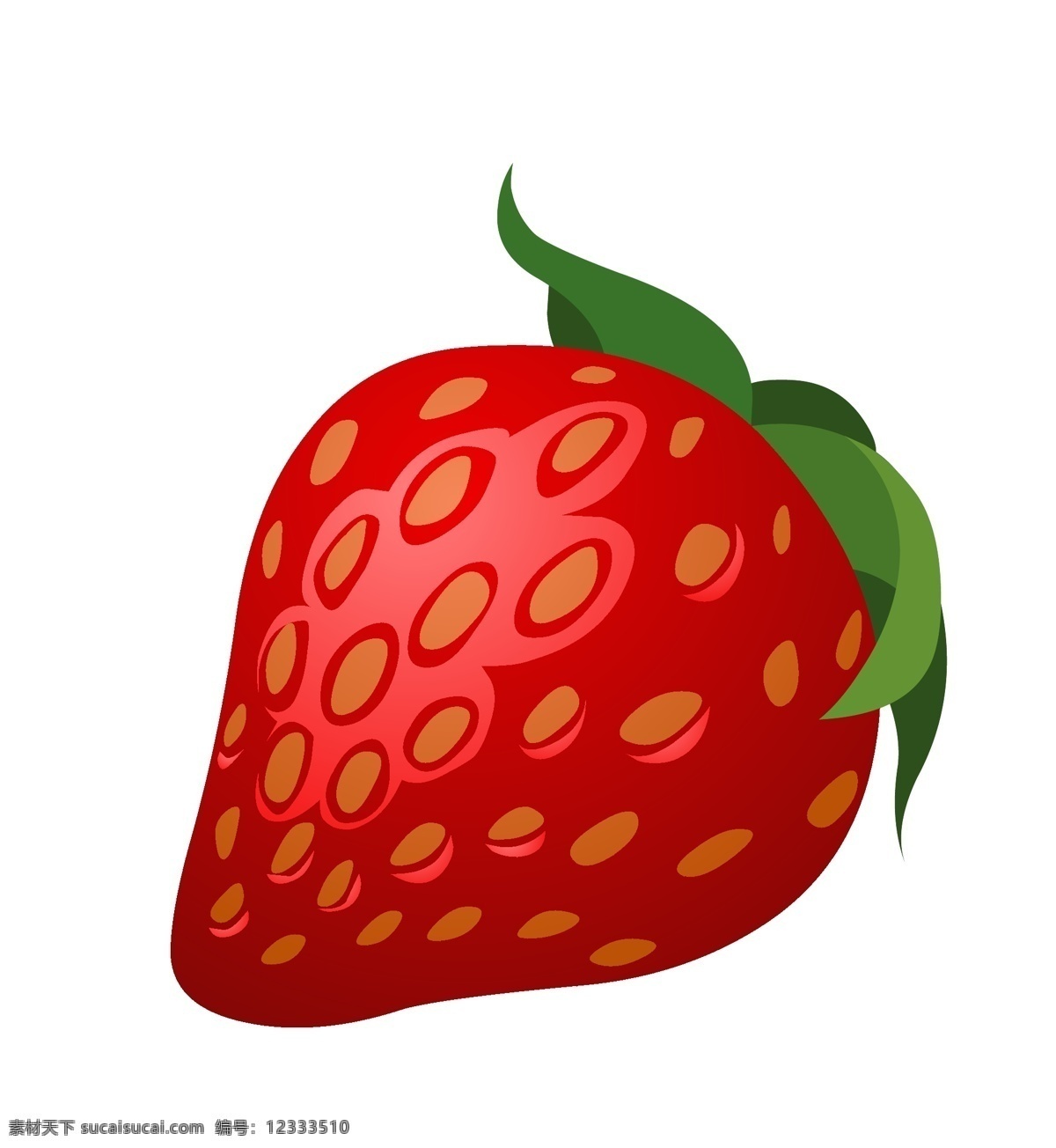 矢量草莓插图 矢量 水果 草莓 插图 红色草莓 标志图标 其他图标