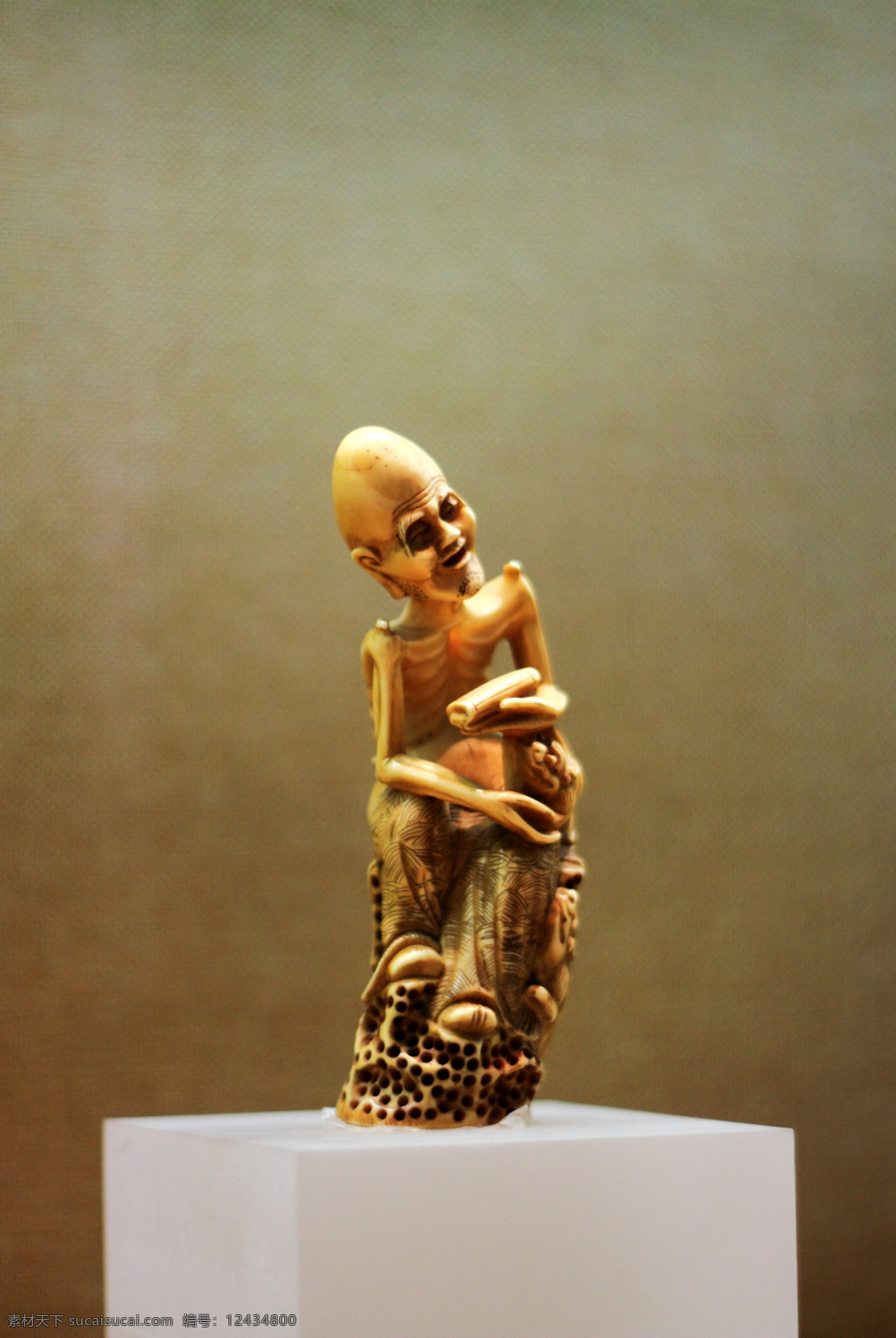 文物 雕刻 万寿寺 象牙 老人 雕 持 罗汉 清朝 传统文化 文化艺术