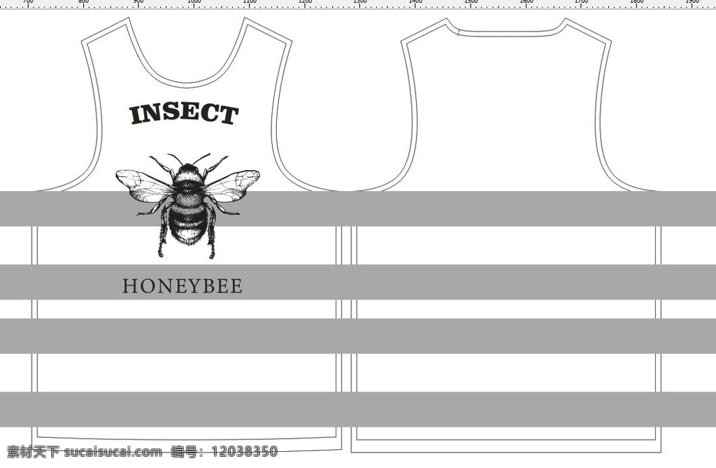 t恤 背心设计 男装 蜜蜂 动物 印花 绣花 烫钻 分层